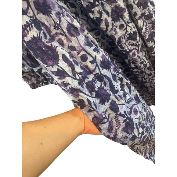 Universal Thread Womens Tiered Midi Dress Size 3X Purple Floral Peasant Cottage - Picture 11 of 12